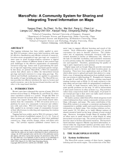 MarcoPolo: A Community System for Sharing and Integrating Travel