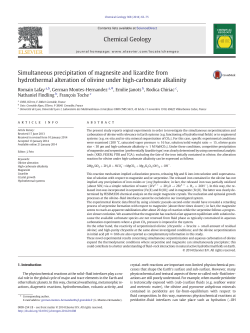 Simultaneous precipitation of magnesite and lizardite from