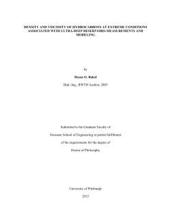 i DENSITY AND VISCOSITY OF HYDROCARBONS AT EXTREME