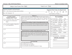 Subject Area/Course Title: Grade Level - Meramec Valley R