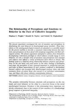 The relationship of perceptions and emotions to behavior