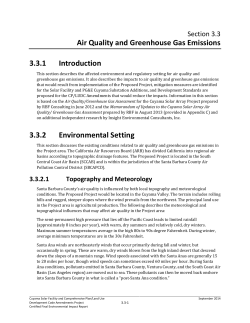 3.3 Air Quality and Greenhouse Gas Emissions