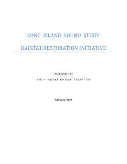 Habitat Restoration Grant Guidelines 2015