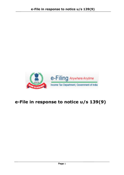 e-File in response to notice u/s 139(9)