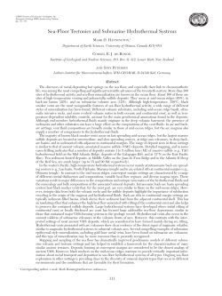 Sea-Floor Tectonics and Submarine Hydrothermal Systems