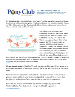 Sponsorship Opportunities - United States Pony Clubs