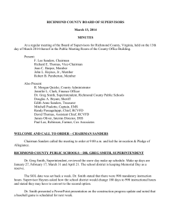 RICHMOND COUNTY BOARD OF SUPERVISORS