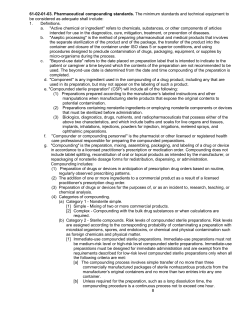 61-02-01-03. Pharmaceutical compounding standards. The