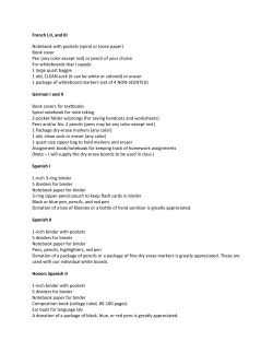 French I,II, and III Notebook with pockets (spiral or loose paper