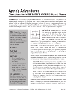 Nine Men`s Morris - Jamestown