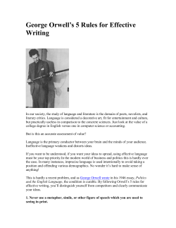 George Orwell`s 5 Rules for Effective Writing