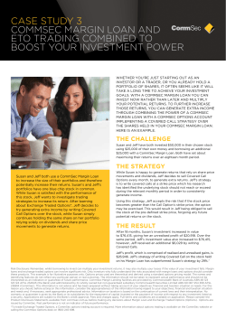CASE STUDY 3 COMMSEC MARGIN LOAN AND ETO TRADING