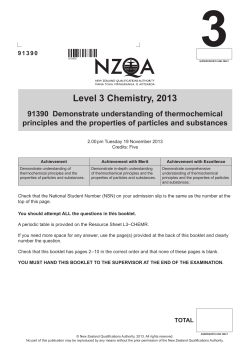 Level 3 Chemistry (91390) 2013