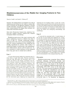 Rhabdomyosarcoma of the Middle Ear