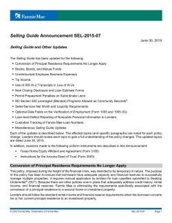 Selling Guide Announcement SEL-2015-07