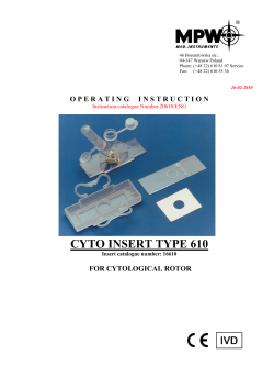 cyto insert type 610 - MPW MED. INSTRUMENTS