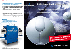 Optical inspection of tableware glass
