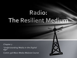 Chapter 7, "Radio: The Resilient Medium"