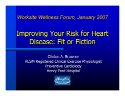 Improving Your Risk for Heart Disease: Fit or Fiction