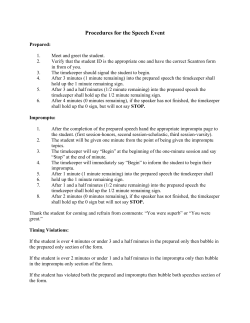 Speech Information - Maine Academic Decathlon