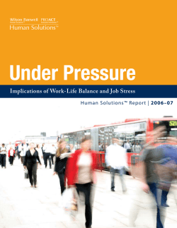 Implications of Work-Life Balance and Job Stress