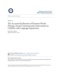 The Accurate Productions of Emotion Words During a Social