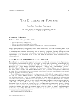 The Division of Powers