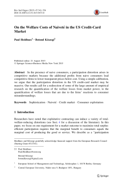 On the Welfare Costs of NaivetИ in the US Credit-Card Market