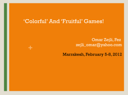 Colorful and `fruitful` games presentation