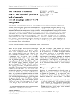 The influence of sentence context and accented speech on