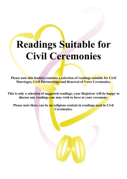 Readings Suitable for Civil Ceremonies