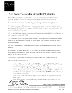 New Factory design for Virtual LMP Linköping