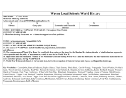 Third Quarter - Wayne Local Schools