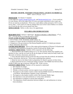 HIS100 - Glendale Community College