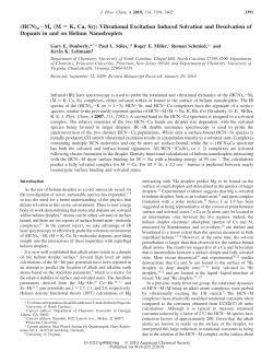 (HCN)m&minus;Mn (M = K, Ca, Sr): Vibrational Excitation Induced