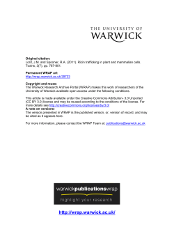 Ricin Trafficking in Plant and Mammalian Cells