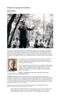 Evangelical, Congregational and Blessed