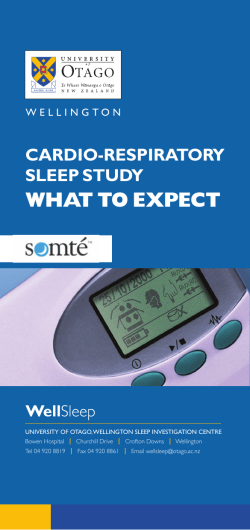 Cardio-Respiratory sleep study - What to expect