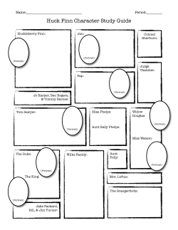 Huck Finn Character Study Guide