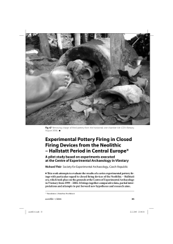 Experimental Pottery Firing in Closed Firing - EXARC