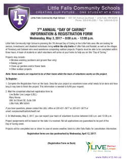 Day of Caring Registration - Little Falls Community Schools