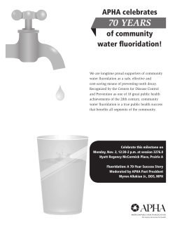 APHA celebrates 70 years of community water fluoridation!