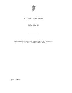 DISEASES OF ANIMALS (ANIMAL TRANSPORT)