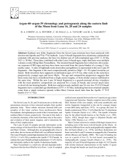 Argon-40&ndash;argon-39 chronology and petrogenesis along the eastern