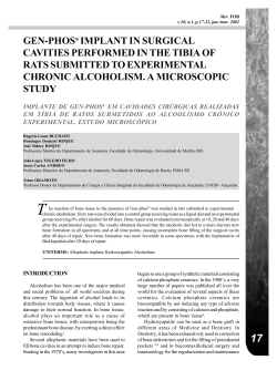 gen-phos® implant in surgical cavities performed in the tibia of rats