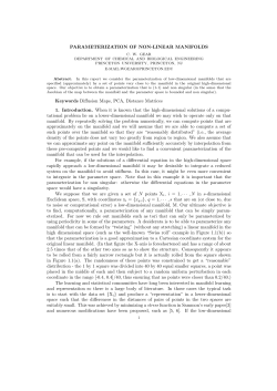 Parameterization of non-linear manifolds