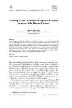 Searching for the Link between Religion and Violence by Means of