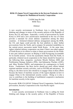 ROK-US-Japan Naval Cooperation in the Korean Peninsula