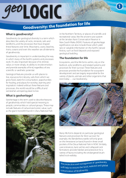 Geodiversity - Office of Environment and Heritage