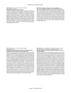SICB 2009 Annual Meeting Abstracts